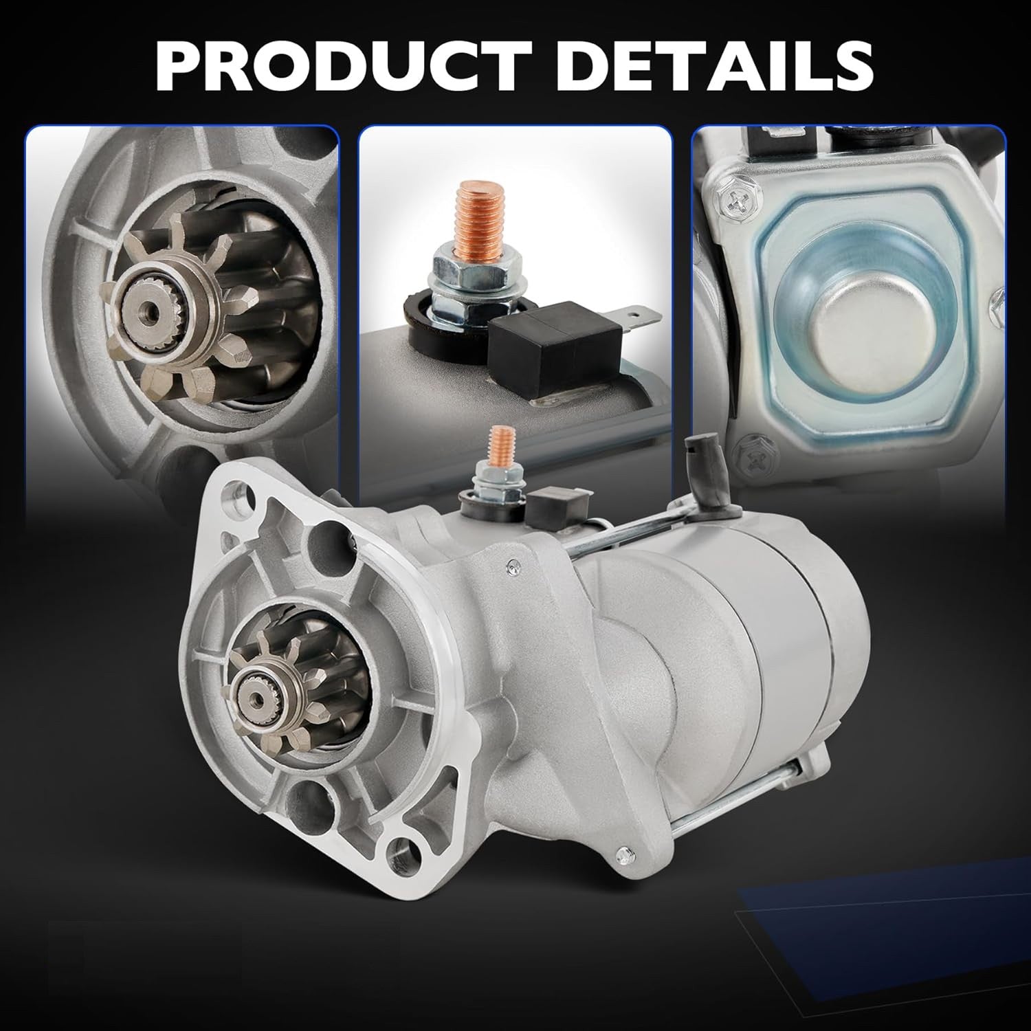 410-52302 Starter Motor 12V 1KW for Kubota L2050 L225 L2350 L235 Compact Tractor