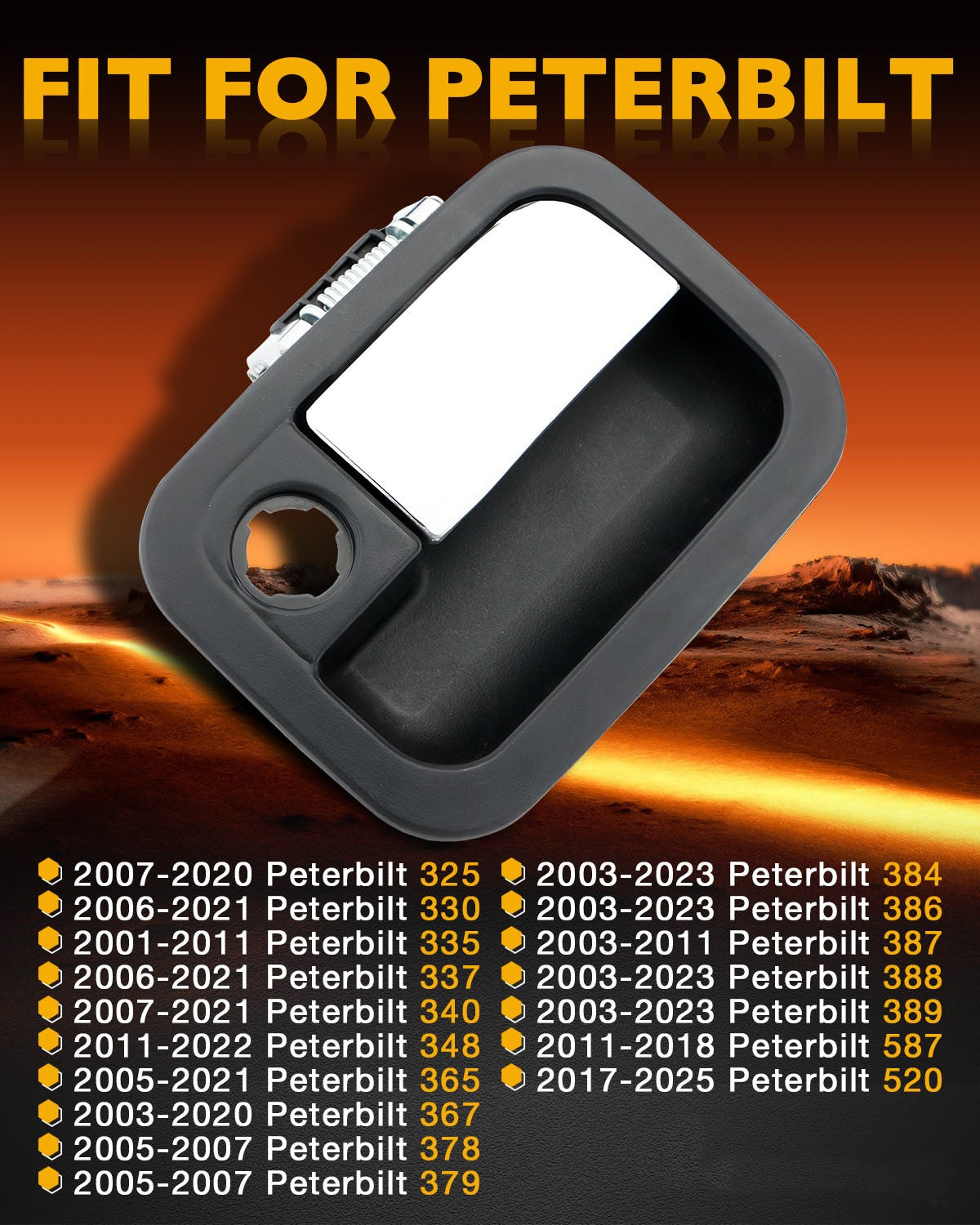 Exterior Door Handle Passenger Front Right Side for Kenworth Peterbilt 2005-2025