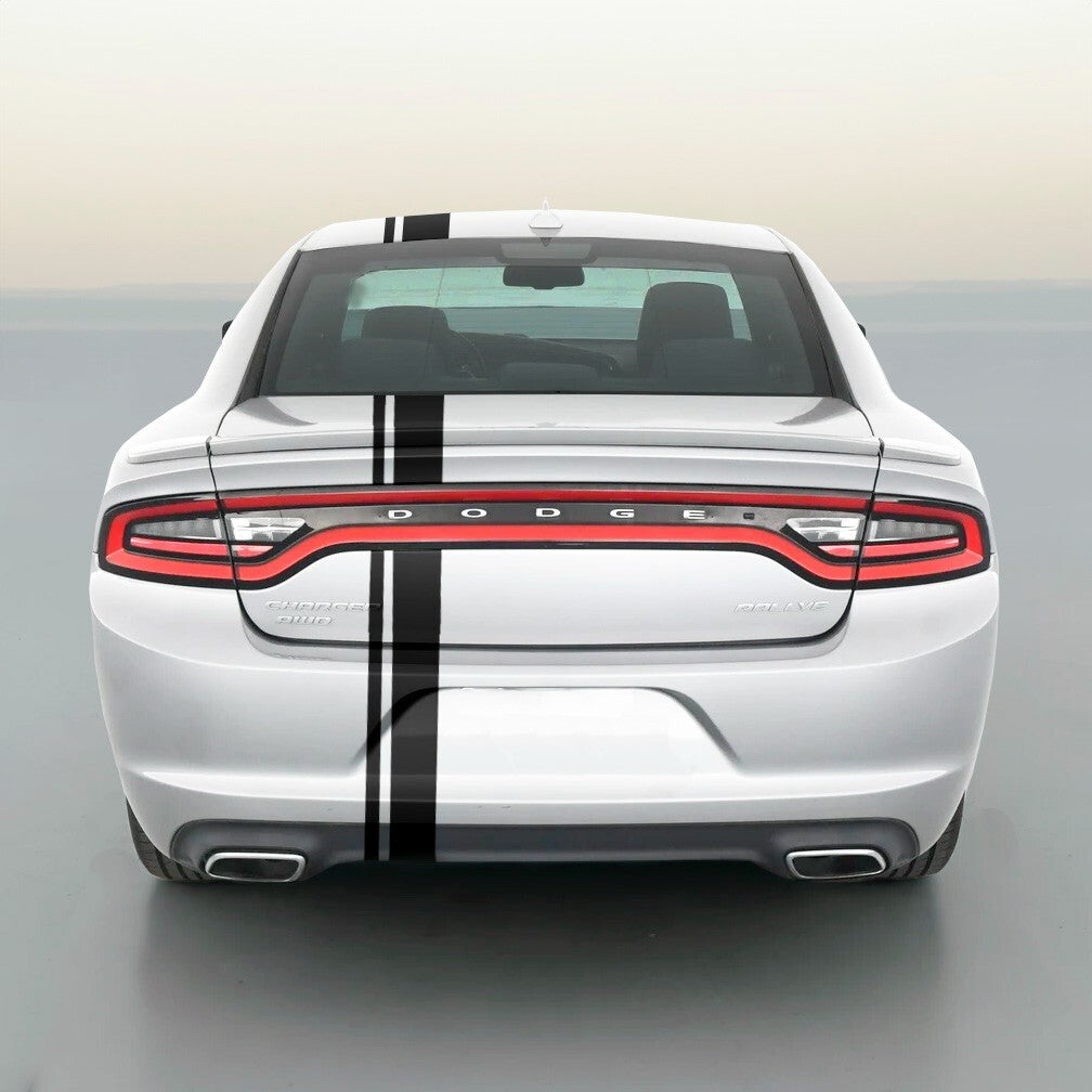 6 Inch Offset Vinyl Rally Racing Stripe Kit for Dodge Charger