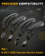 82651F2010 Black Outside Exterior Door Handle Kit For 2017-2020 Hyundai Elantra