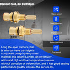 1 001 1 002 Brass Ceramic Valve Cartridge Set for Cold Hot Cartridges