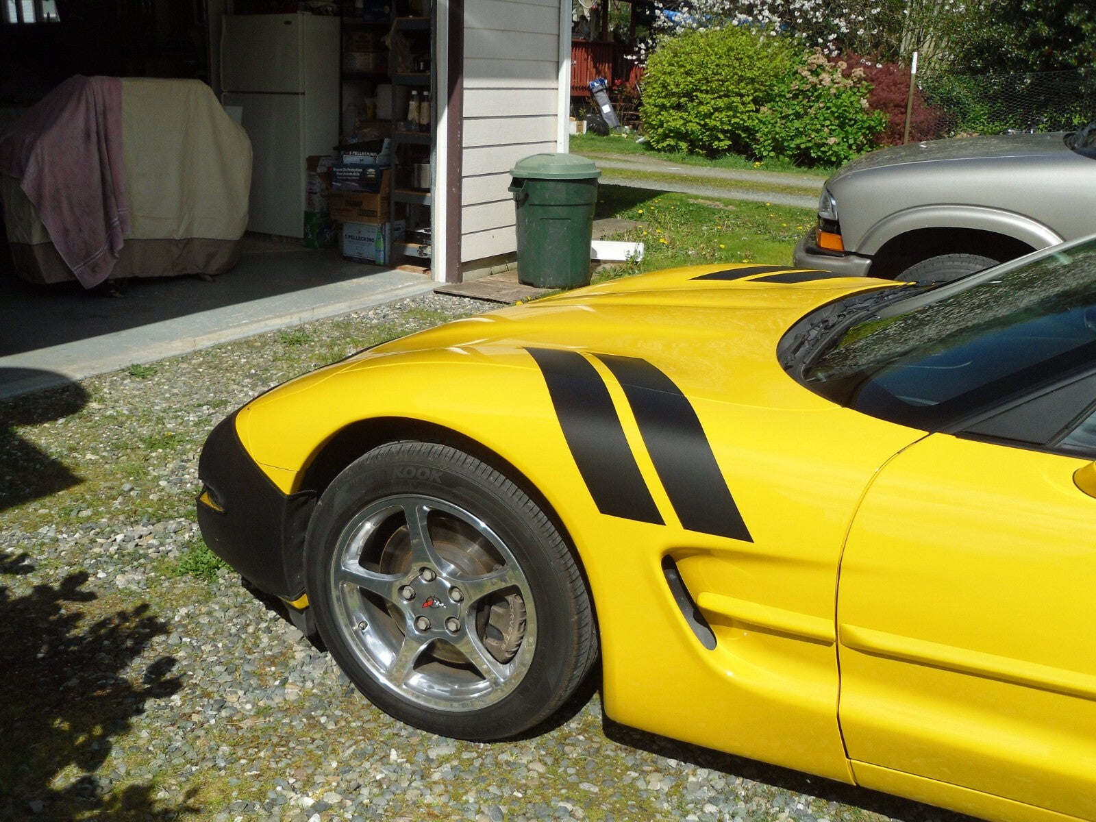 4 Inch Fender Hash Mark Stripe Decal Graphic Kit for Chevy Corvette C5 C6