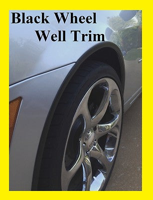 Black Wheel Well Fender Trim Molding DIY Kit 5/8 Inch Wide Universal Fit
