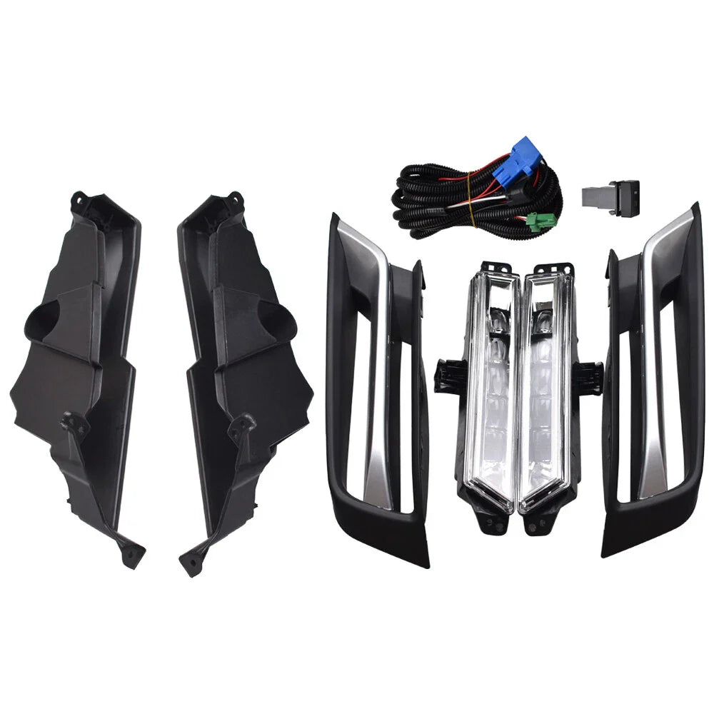 LED Fog Lights Lamps Set W/DRL Left & Right for Honda HR-V HRV 2022 2023 2024