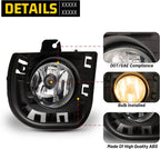 Fog Lights Lamps Pair w/Wiring Switch for 2014-2016 for Toyota Scion TC ZELAS
