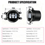 2x Black LED Fog Lights Driving Lamp For Toyota Tacoma 2012-2015 DOT Bumper Lamp