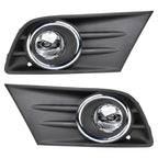 Right+Left Fog Light W/Cover & Chrome Trim For Honda Pilot 2012 2013 2014 2015