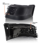 LH+RH Front Bumper End Cap Extension Corner W/Fog Light Hole For Volvo VNL 04-18