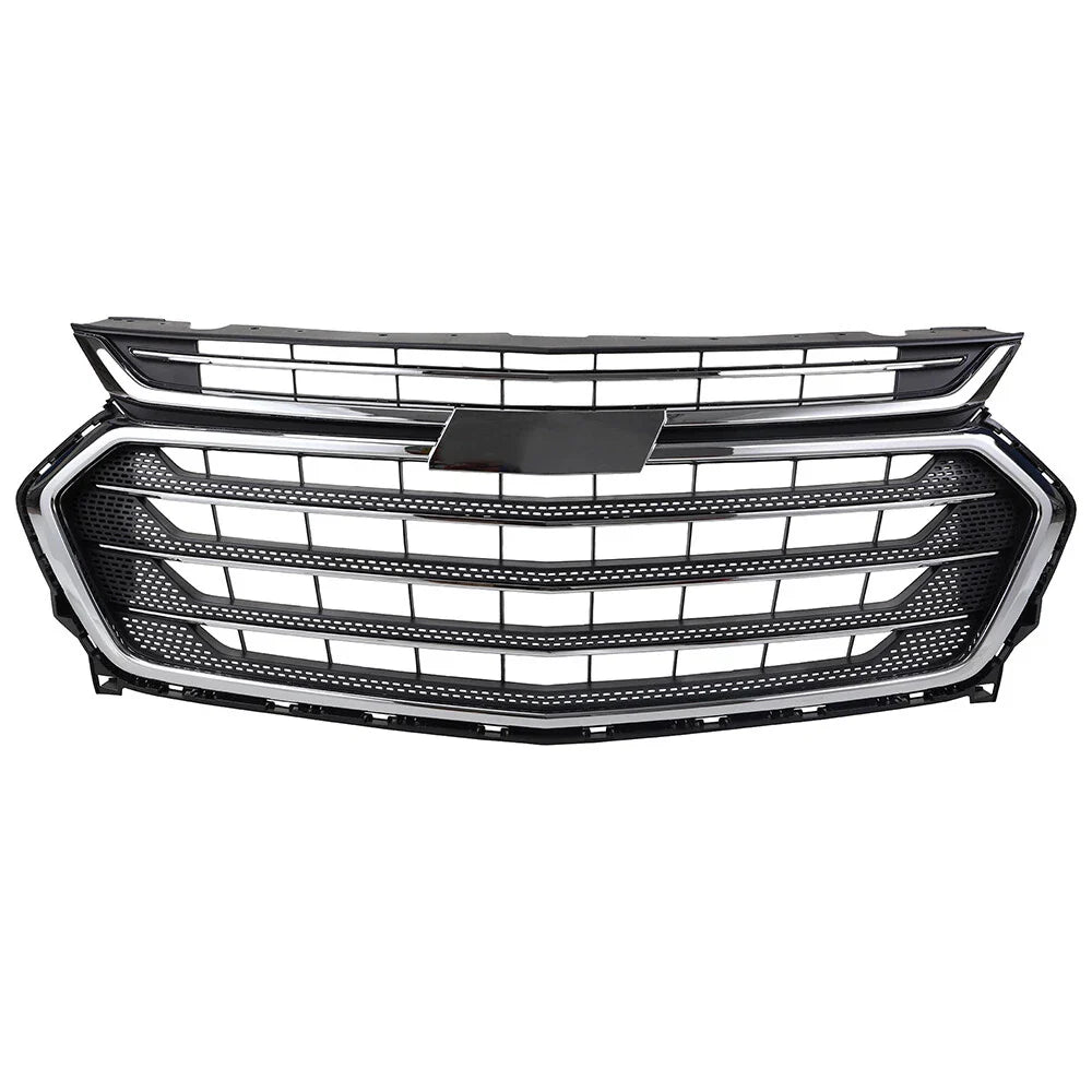 Chrome Front Bumper Upper+Lower Grille For Chevrolet Chevy Traverse 2018 19-2021