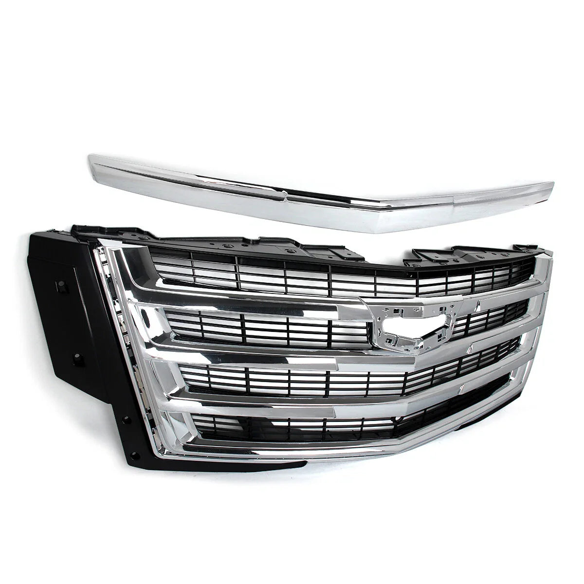 Hood Molding Trim Front Grille w/Sensor Hole for Cadillac Escalade 2015-2020
