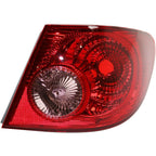 Outer Inner Tail Lights Clear Lens for 2003-2008 for Toyota Corolla Right Side