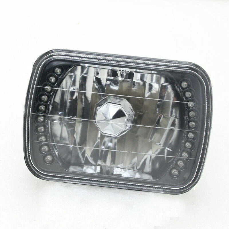 PAIR 5x7 7x6 inch LED Blue Headlights Lens Clear for Isuzu Pickup 1984-1995