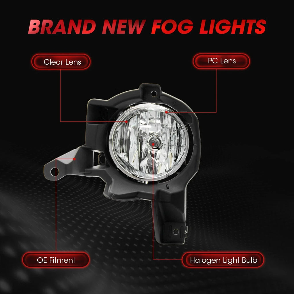 Front Bumper Clear Halogen Fog Lights Lamps for 2013-2015 for Toyota RAV4 Pair