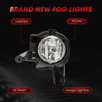 Front Bumper Clear Halogen Fog Lights Lamps for 2013-2015 for Toyota RAV4 Pair