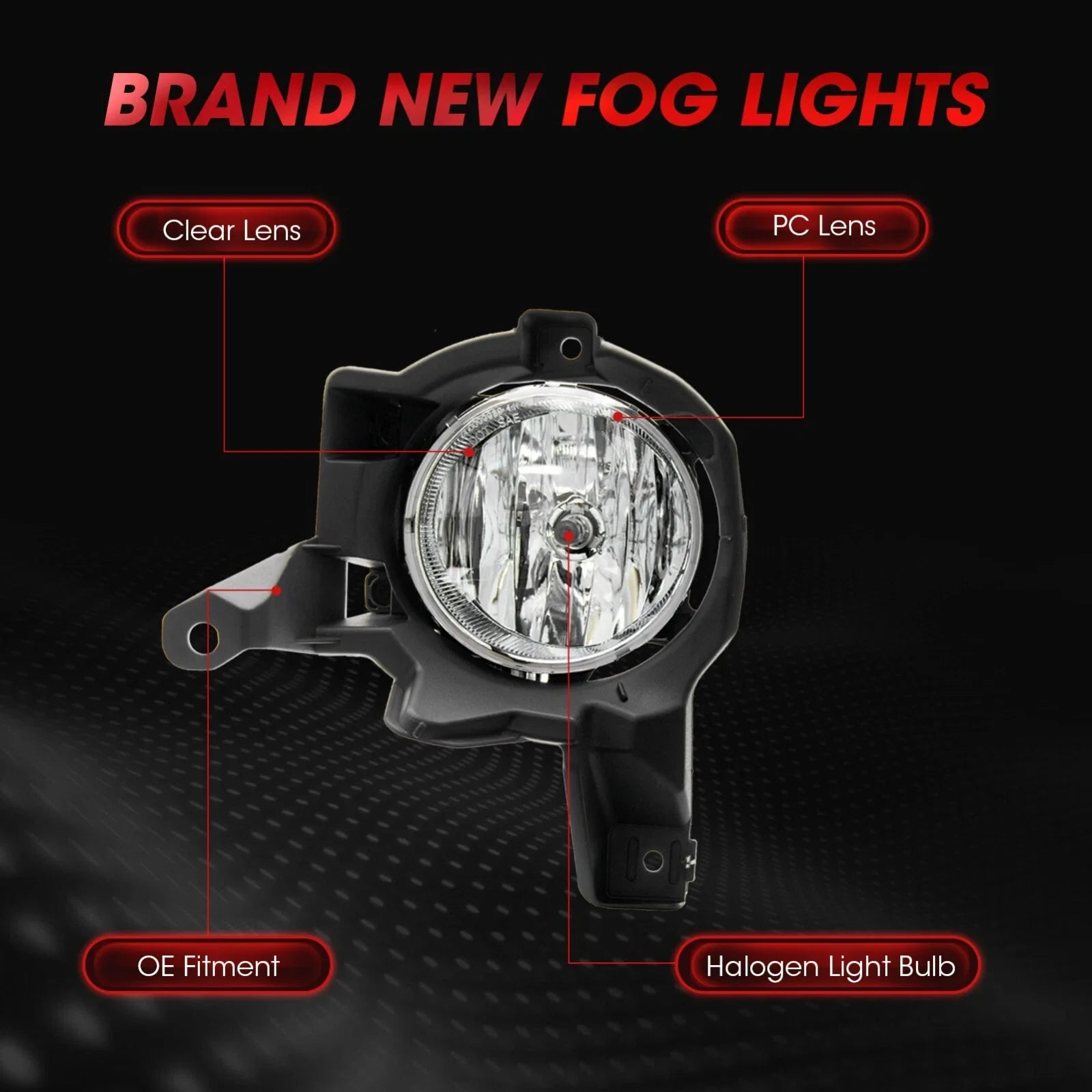 Front Bumper Clear Halogen Fog Lights Lamps for 2013-2015 for Toyota RAV4 Pair
