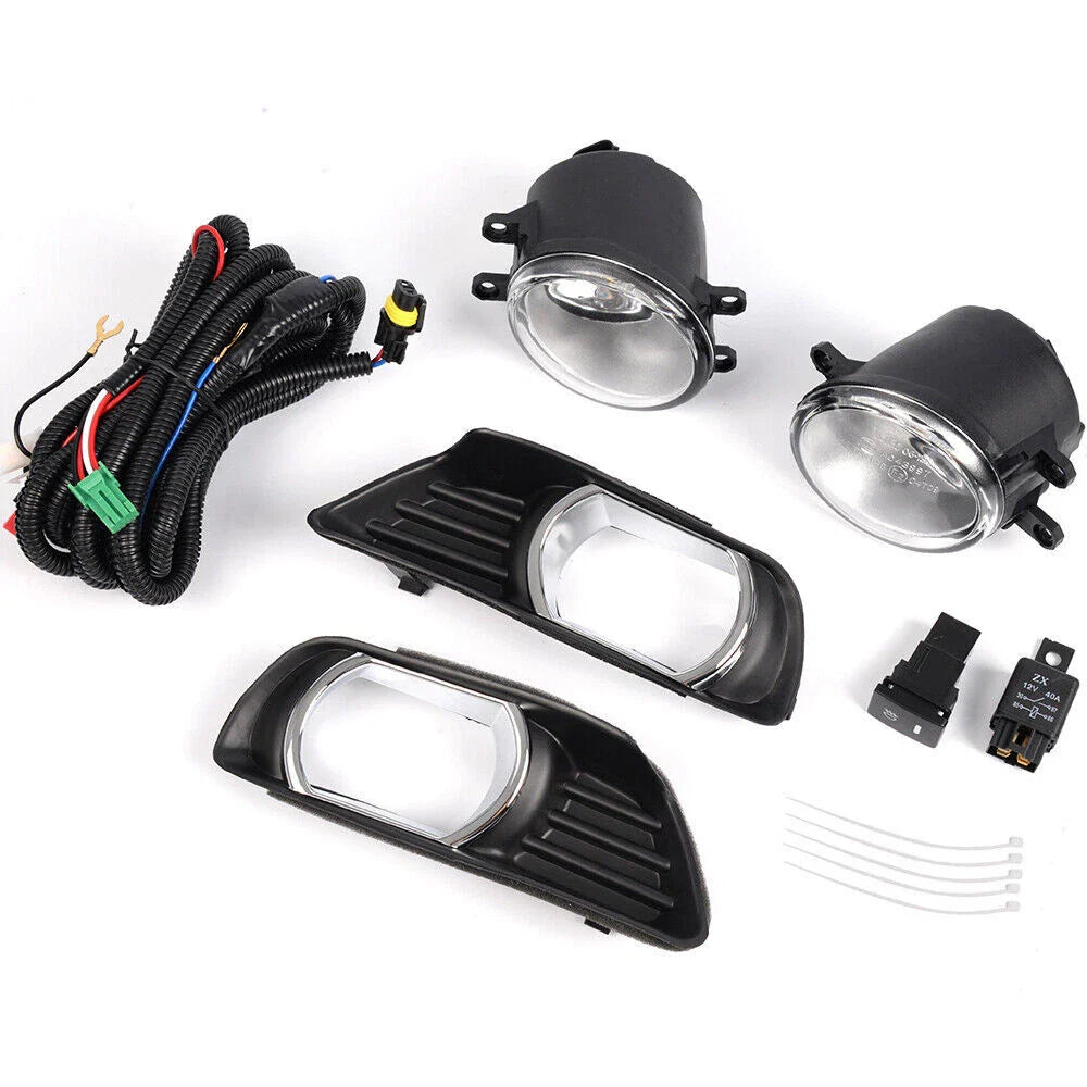 Front Bumper Clear Halogen Fog Lights Lamps Pair for 2007 2008 2009 Toyota Camry