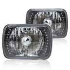 PAIR 5x7 7x6 inch LED Blue Headlights Lens Clear for Isuzu Pickup 1984-1995