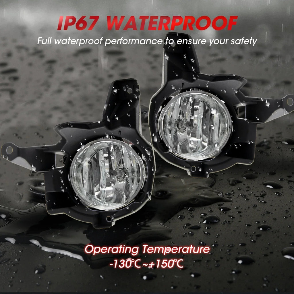 Front Bumper Clear Halogen Fog Lights Lamps for 2013-2015 for Toyota RAV4 Pair