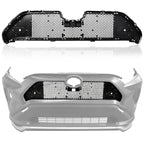 Front Bumper Honeycomb Chrome Trim Grille for 2019-21 for Toyota Rav4