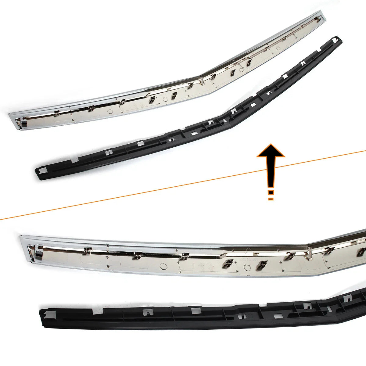 Hood Molding Trim Front Grille w/Sensor Hole for Cadillac Escalade 2015-2020