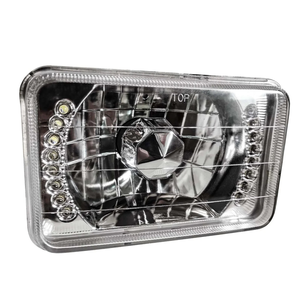 2PCS 4x6 LED Headlights Chrome Bright for 1982-1992 for Chevrolet Camaro