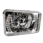 2PCS 4x6 LED Headlights Chrome Bright for 1982-1992 for Chevrolet Camaro