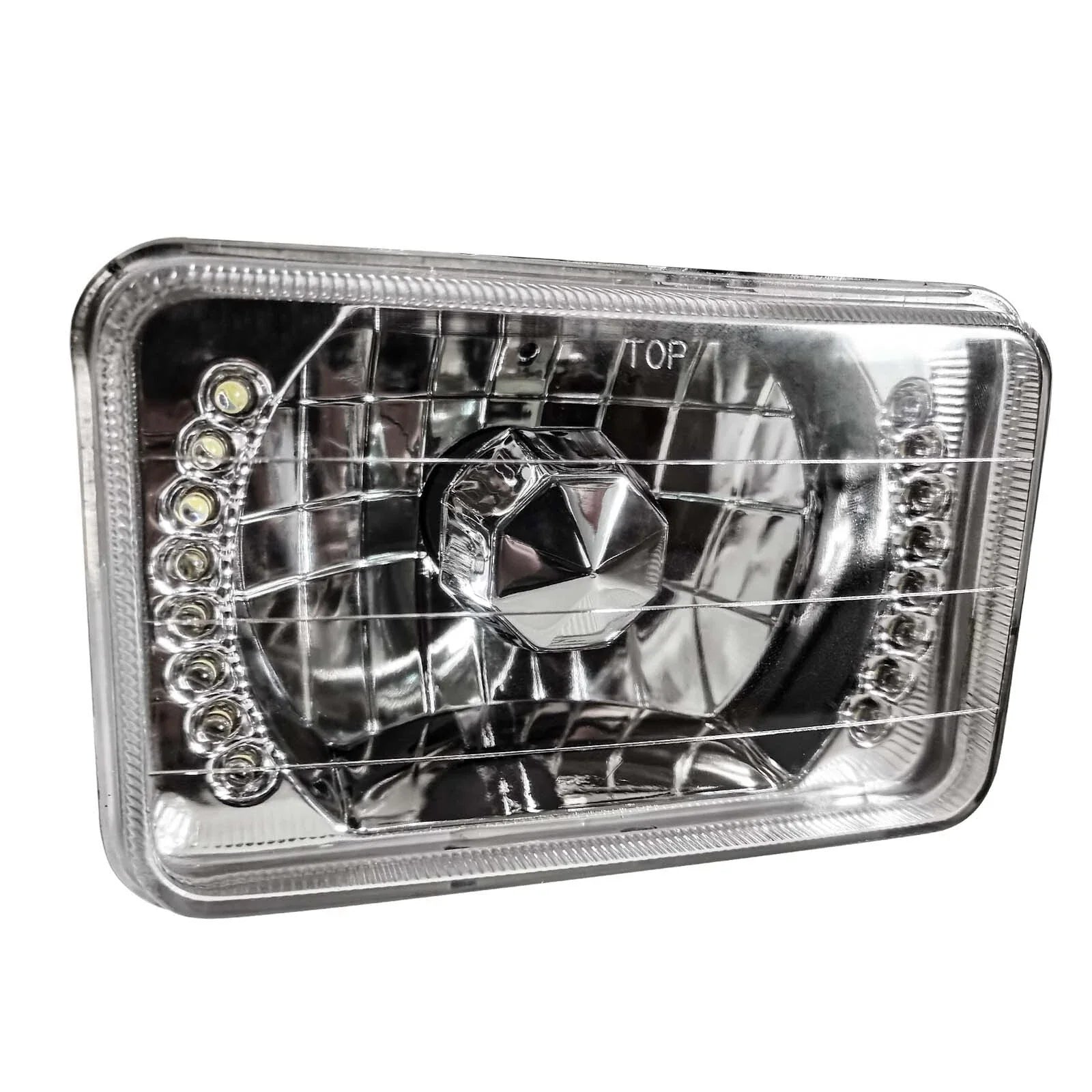 2PCS 4x6 LED Headlights Chrome Bright for 1982-1992 for Chevrolet Camaro