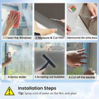 Static Cling Film 78.74x17.73 for Bathroom Office Living Room No Glue Needed
