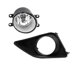 Front Bumper Lower Black Grille+Fog Lights Chrome For 2009 2010 Toyota Corolla