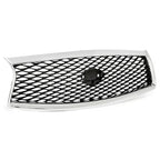 Front Bumper Grille Grill Assembly for Infiniti Q50 2014 2015 2016 2017 Chrome
