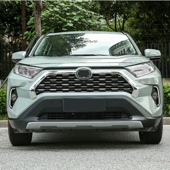 Front Upper Grille Mesh Cover Trim for Toyota RAV4 2019-2025 ABS Chrome 2x