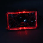 Pair FOR Chevrolet C10 1980 1981 1982 4x6" inch LED Red Clear Lens Headlights