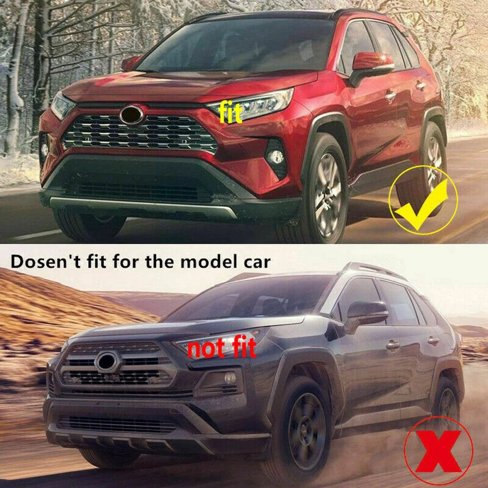 Front Upper Grille Mesh Cover Trim for Toyota RAV4 2019-2025 ABS Chrome 2x