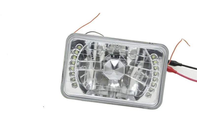 2PCS 4x6 LED Headlights Chrome Bright for 1982-1992 for Chevrolet Camaro