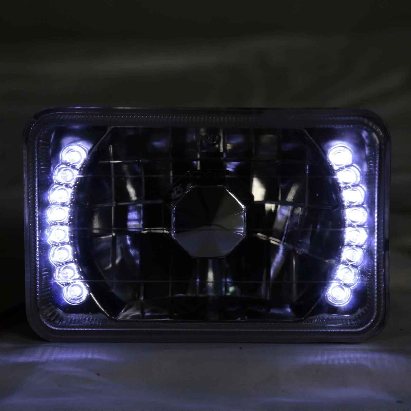 2PCS 4x6 LED Headlights Chrome Bright for 1982-1992 for Chevrolet Camaro