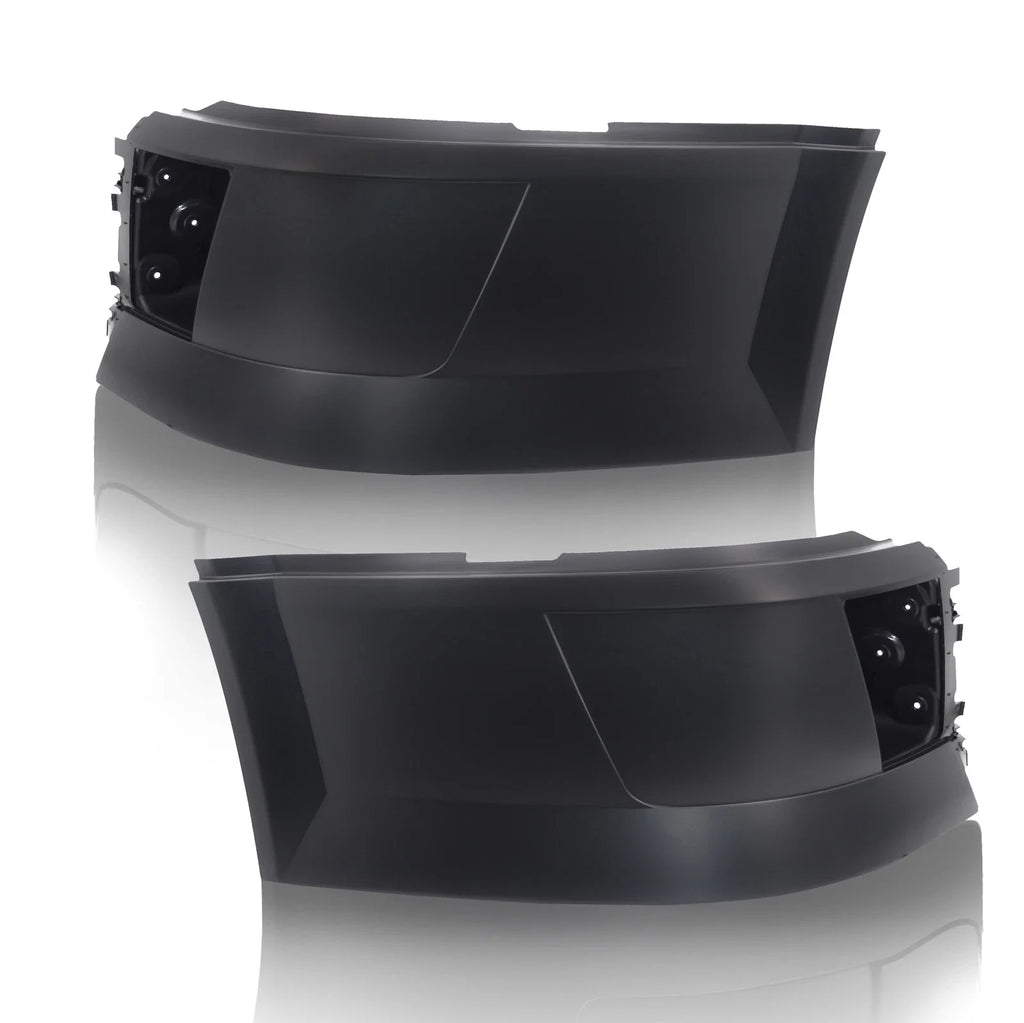 ZZ2V00374 LH+RH Front Bumper End Cap Corner W/Fog Hole for Volvo VNL 04-18