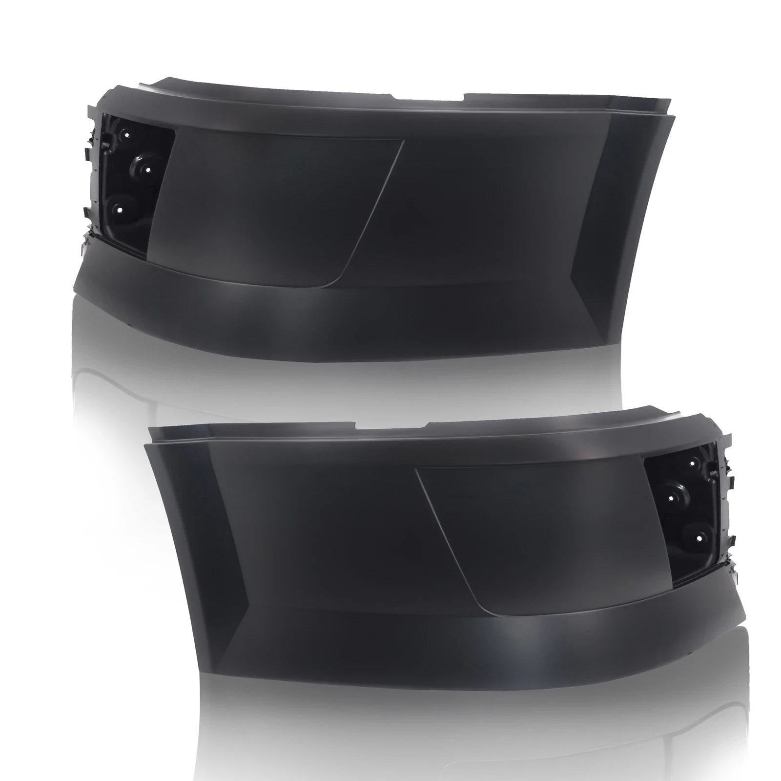 ZZ2V00374 LH+RH Front Bumper End Cap Corner W/Fog Hole for Volvo VNL 04-18