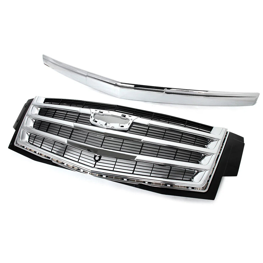 Hood Molding Trim Front Grille w/Sensor Hole for Cadillac Escalade 2015-2020