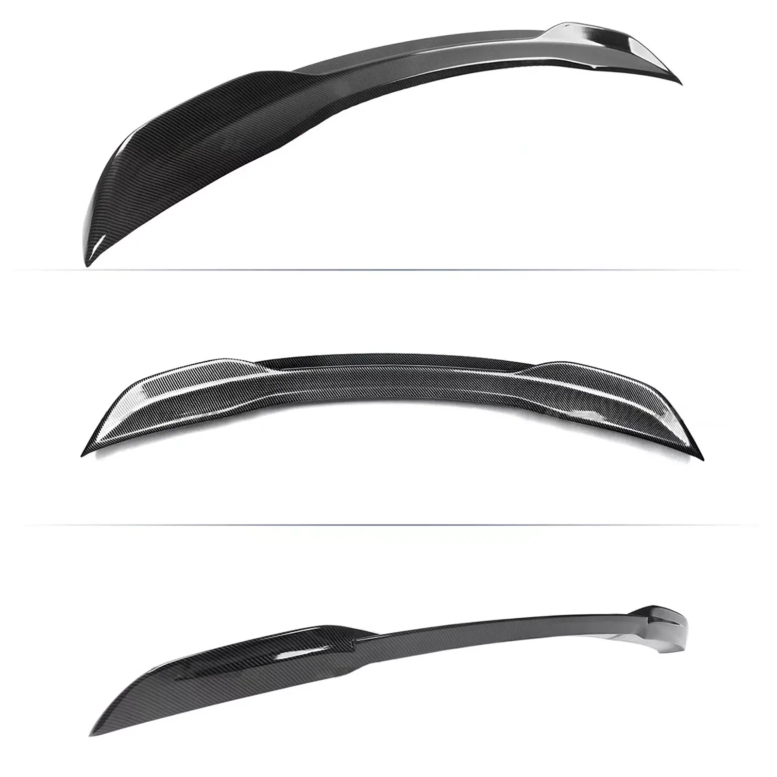 Black Rear Trunk Spoiler Wing & Front Bumper Lip For 2022-2024 Honda Civic Sedan