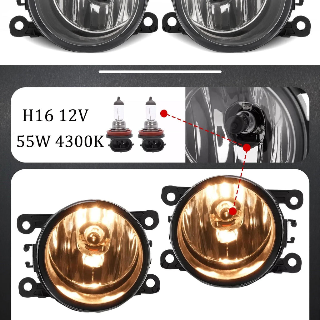 Clear Lens Fog Lights Bumper Lamps 2Pcs New for Ford Explorer 2011-2015