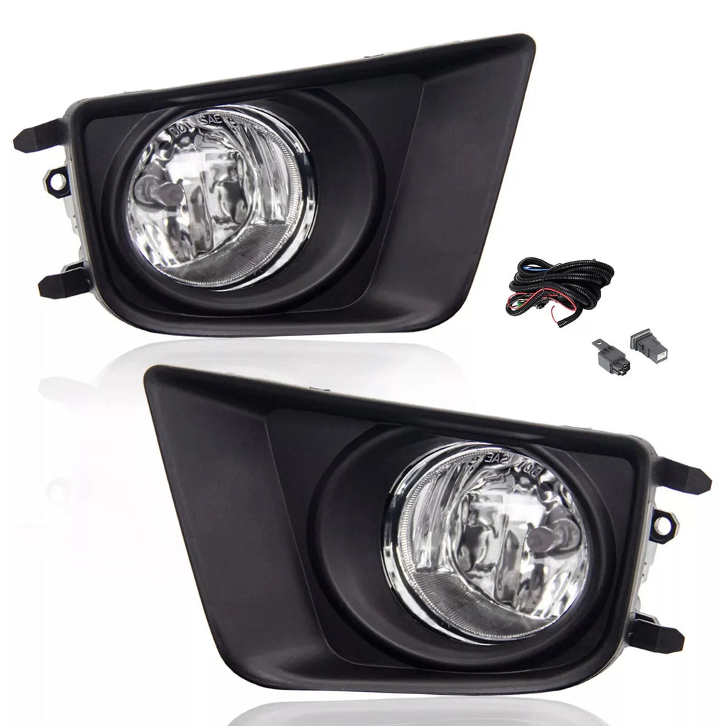 Clear Bumper Driving Fog Lights Switch Bulbs Kit for 2012-2015 for Toyota Tacoma