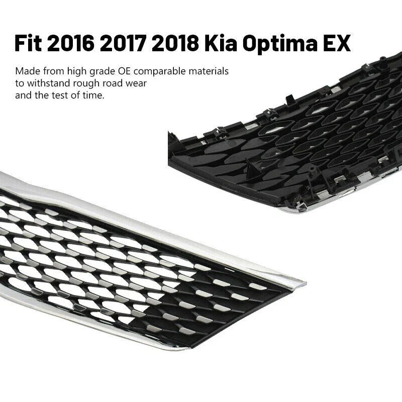 Front Bumper Grille Bracket Molding Trim 6PCS for 2016-2018 for Kia Optima EX