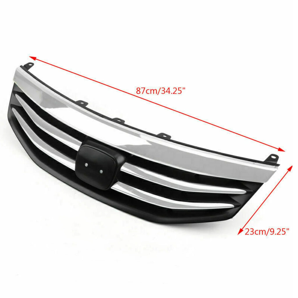 Front Radiator Bumper Grille Front Upper Chrome Grill Fit Honda Accord 2011-2012