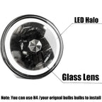 7" Round LED Headlights Pair Halo for 1950-1979 for VW Beetle LH RH