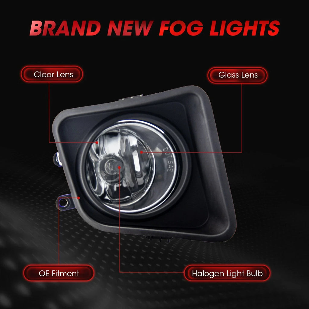 Fog Lights Pair Front Bumper Driving Lamp for 2014-2021 for Toyota Tundra