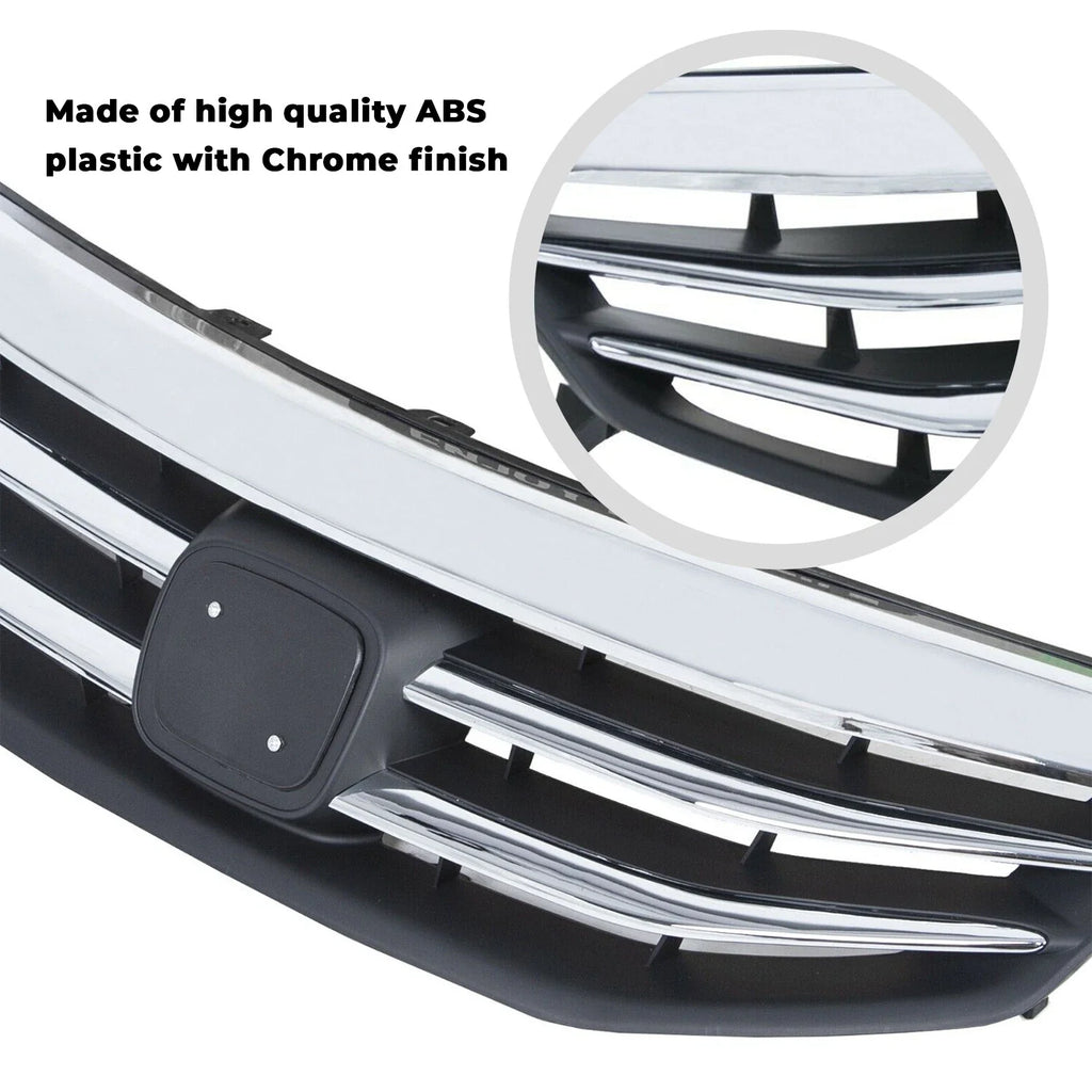 Front Radiator Bumper Grille Front Upper Chrome Grill for Honda Accord 2011-2012