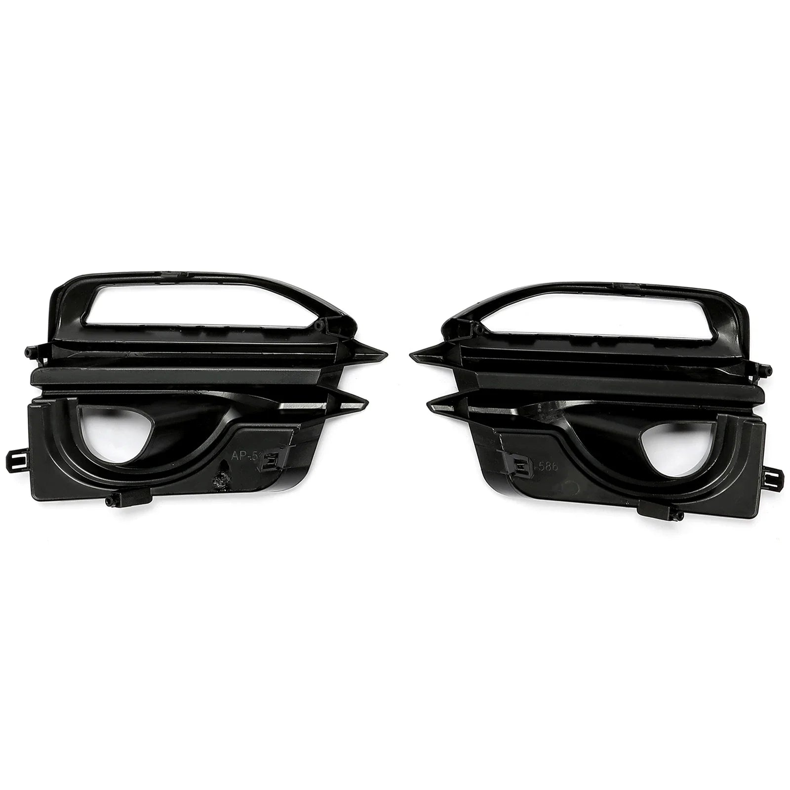 For 2014-2017 Infiniti Q50 Sport Front Bumper Gloss Black Fog Lights Cover Bezel