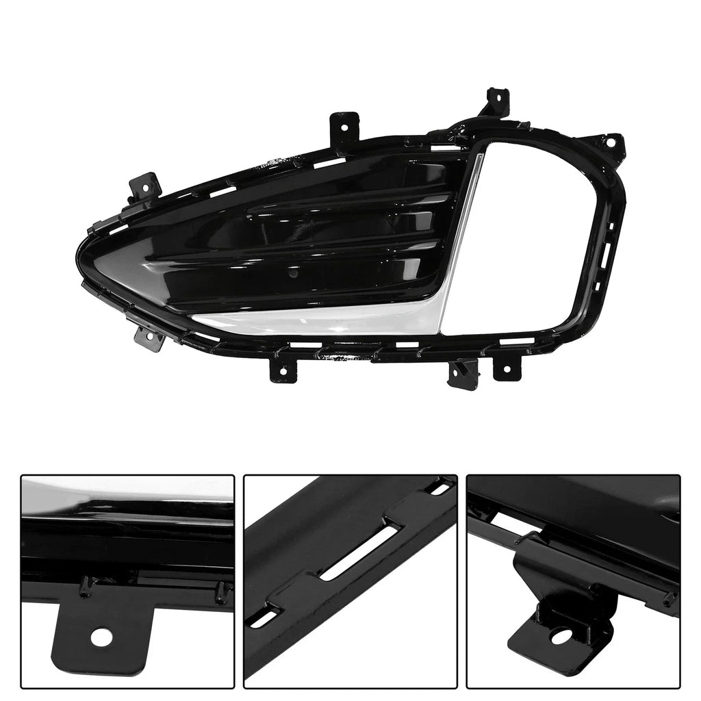 Fog Light Cover Bezel 1Pc Chrome Left Driver Side for 2019-2024 for Ford Edge