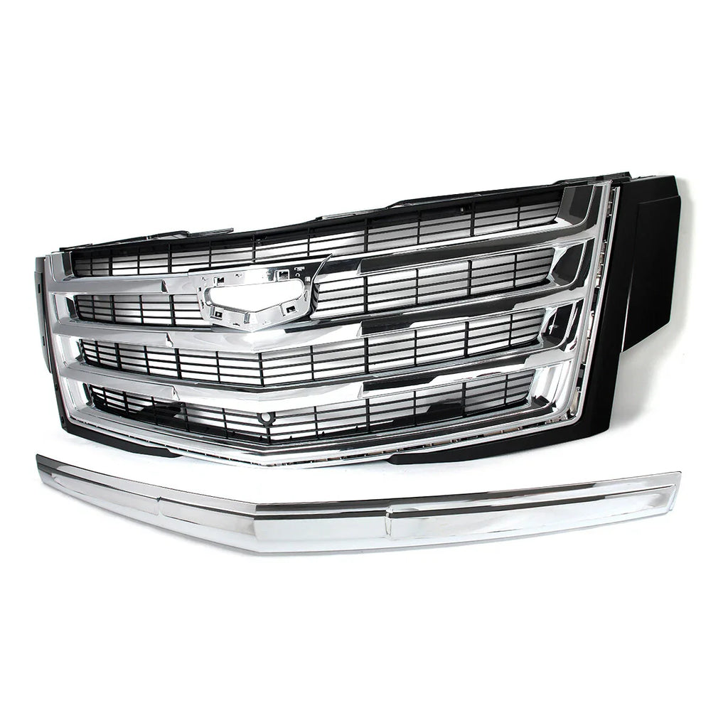 Hood Molding Trim Front Grille w/Sensor Hole for Cadillac Escalade 2015-2020
