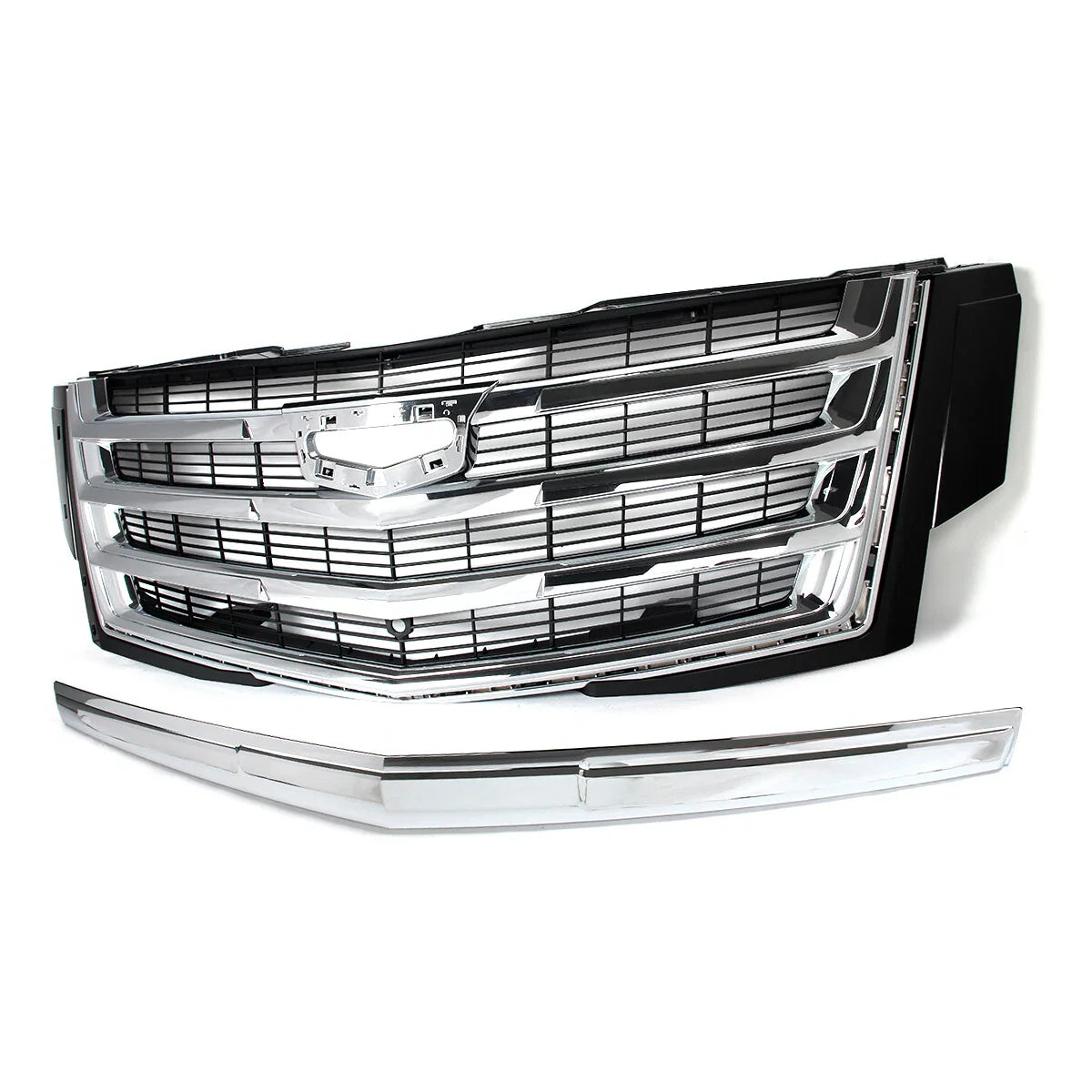 Hood Molding Trim Front Grille w/Sensor Hole for Cadillac Escalade 2015-2020